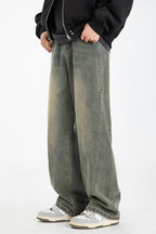 Washed Vintage Wide-Leg Jeans - EU Only