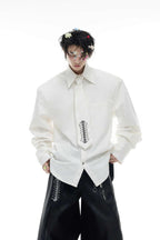 Embroidered Spine Deconstructed Shirt
