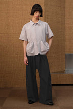 Wool Drop Crotch Cargo Pants