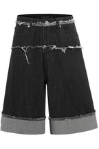 Cuffed Hem Denim Shorts - EU Only