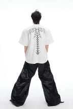 Embroidered Spine Graphic Tee
