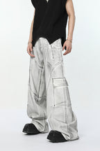 Distressed Cargo Pocket Jeans
