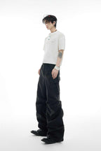 Wrinkled Pocket Cargo Pants