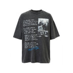 Washed Picture Print Couple Tee