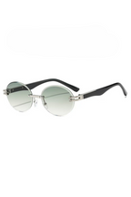 Rimless Oval Sunglasses