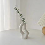 Abstract Twist Stone Ceramic Vase