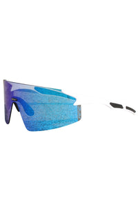 3 Lenses White Frame Blue Lenses