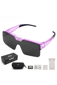 Pink And Purple Frame - Black And Gray Film (Polarized Type)