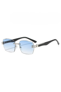 Silver Frame Double Blue Sheet