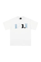 Embroidered Leather Logo Tee