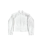 Metal Logo PU Leather Jacket
