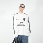 Embroidered Logo Striped Jersey L/S Tee - EU Only
