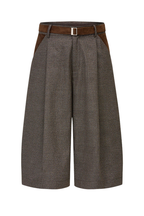 Houndstooth Pleated Shorts