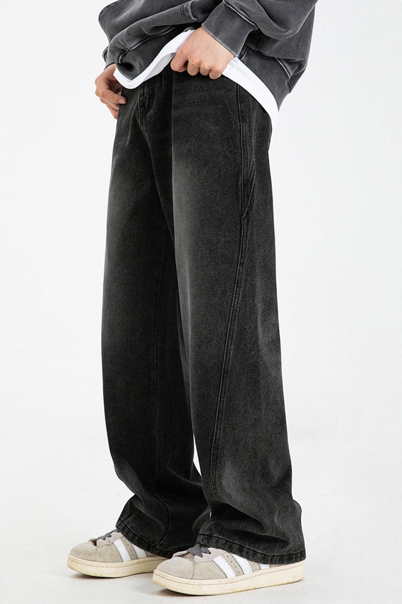 Washed Vintage Wide-Leg Jeans - EU Only