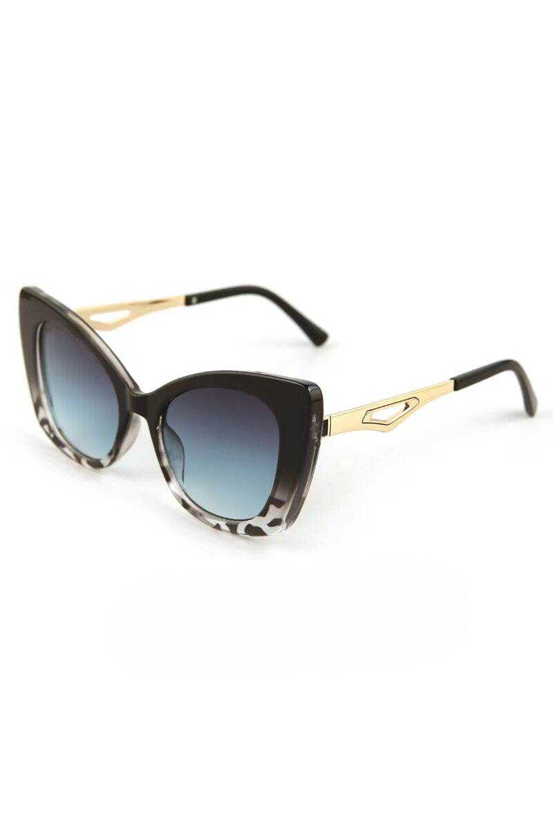 Retro Oversized Metal Cat Eye Sunglasses
