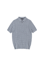 Cable Knit Polo Shirt