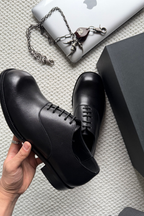 Washed Leather Derby Shoes