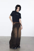Pleated Washed Oversized Jeans - EU Only