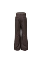 Houndstooth Wool Wide Pants
