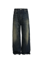 Vintage Wash Straight Jeans