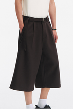 Twill Cropped Trousers