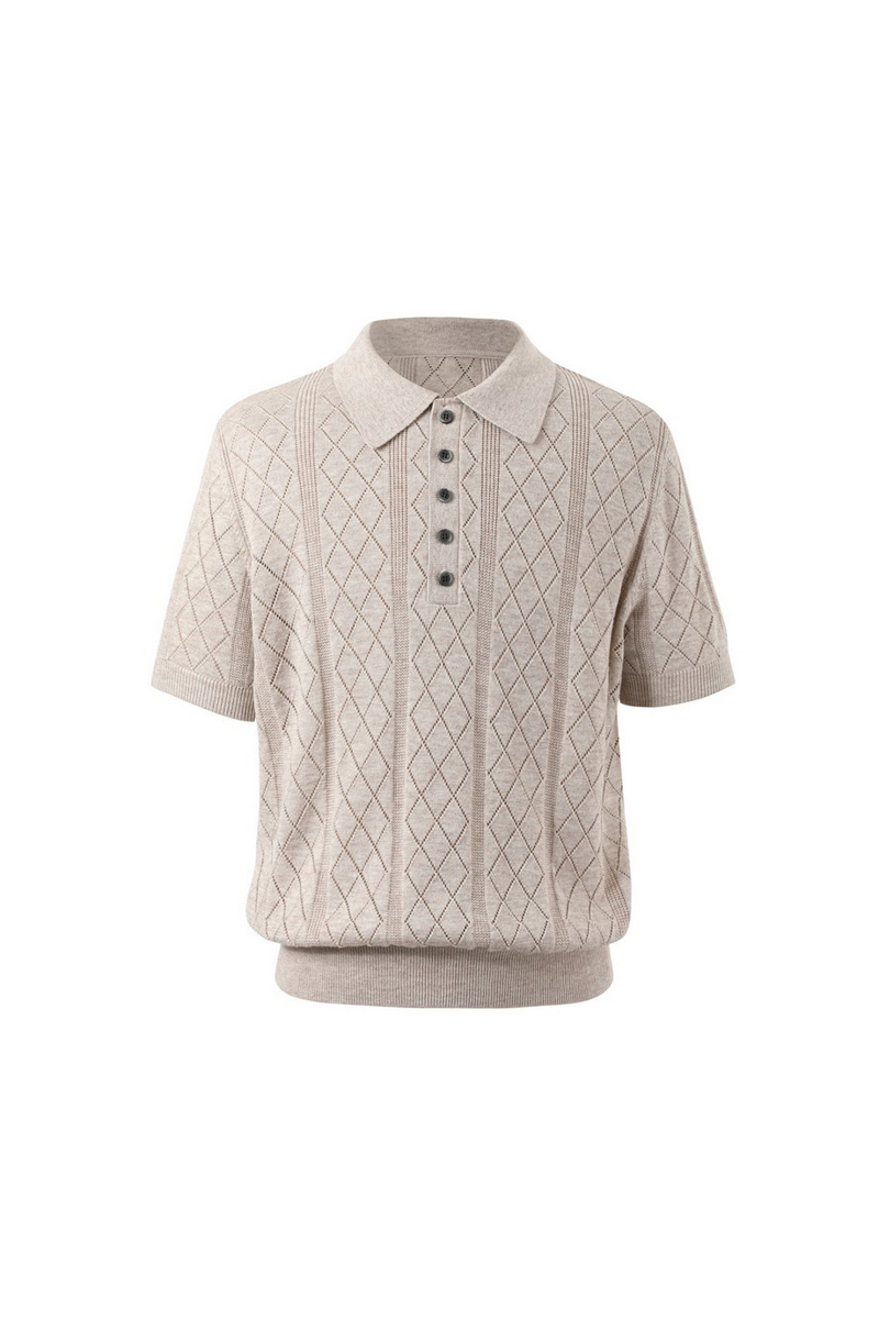 Open Knit Polo
