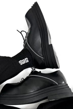 Punk Zipper Platform Derby Shoes - EU Only