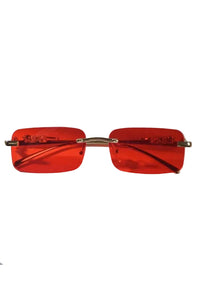Gold Frame Red Lens