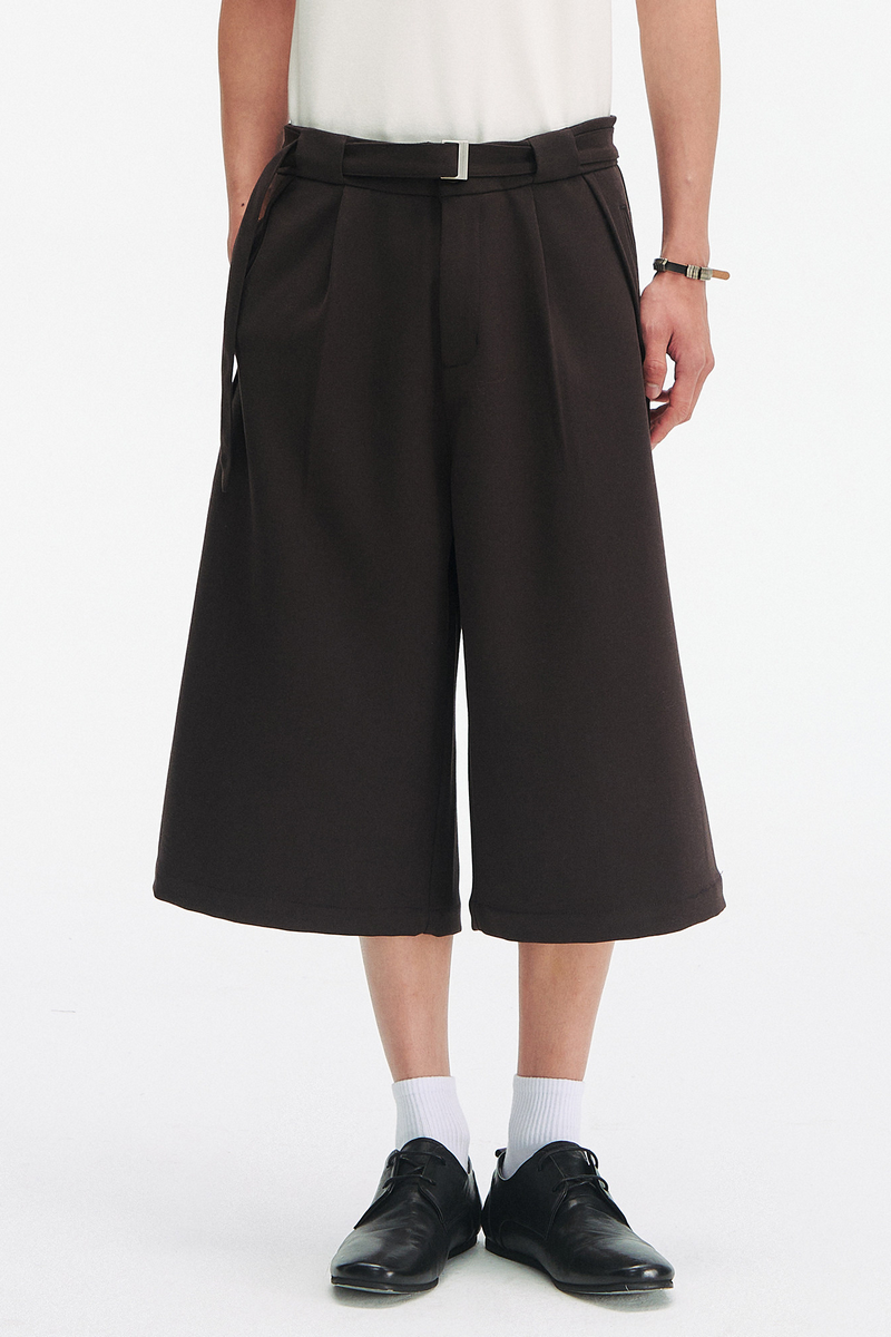 Twill Cropped Trousers