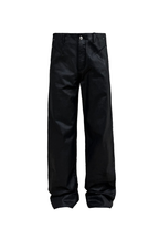 Waxed Slim Straight Jeans