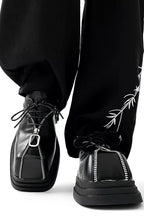 Punk Zipper Platform Derby Shoes - EU Only