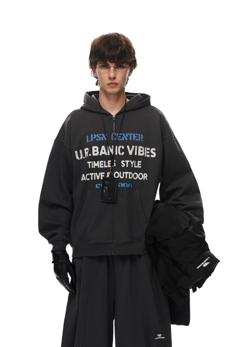 Graphic Zip Hoodie
