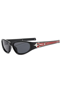 Black Frame With Black And Gray Accents And Red Trim