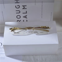 Gold Frame Transparent Lens