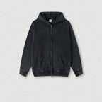 Washed Fleece Zip-Up Hoodie