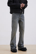 Straight Flared Washed Jeans