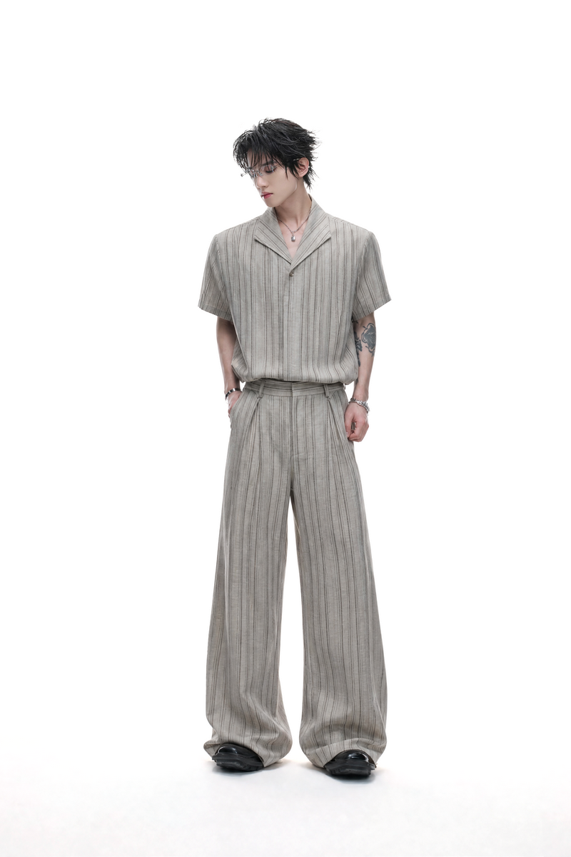 Striped Cuban Loose Trousers