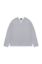 Layered V Neck Waffle Shirt