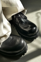 Washed Leather Derby Shoes