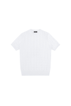 Cable Knit Crewneck T-Shirt