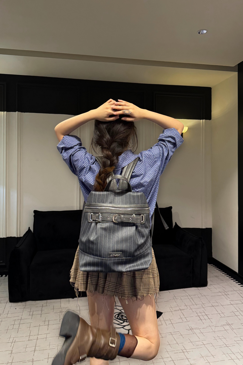 Old Money Pinstripe Backpack