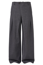 Layered Pleated Wide Pants