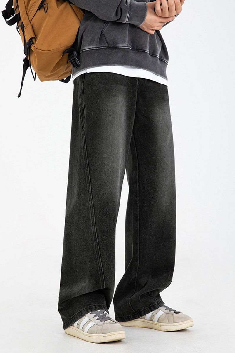 Washed Vintage Wide-Leg Jeans - EU Only
