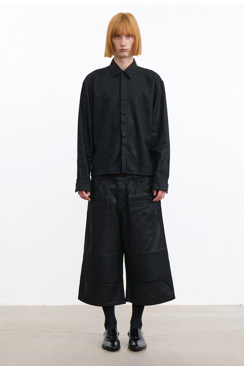 Waxed Cotton Long Sleeve Shirt