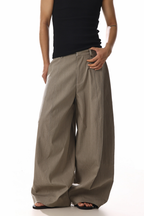Draped Barrel Leg Pants