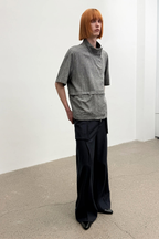 Asymmetric Collar Shirt Jacket