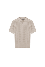 Cable Knit Polo Shirt