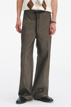 Straight Pleated Trousers