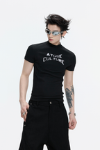 Ribbed Logo T-Shirt