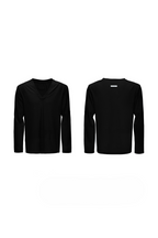 Deep V Neck Long Sleeve